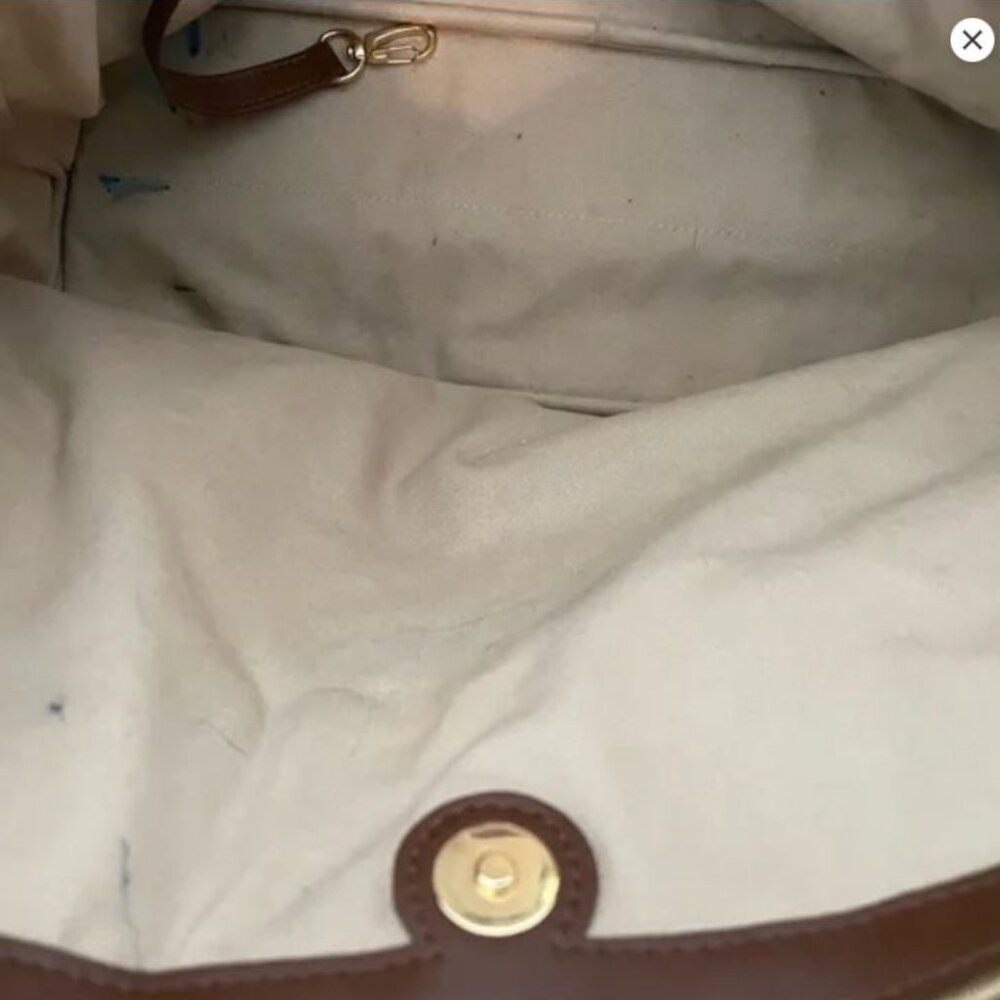 Longchamp Brown Leather Embossed Logo Pliage Bag - Picture 13 of 13